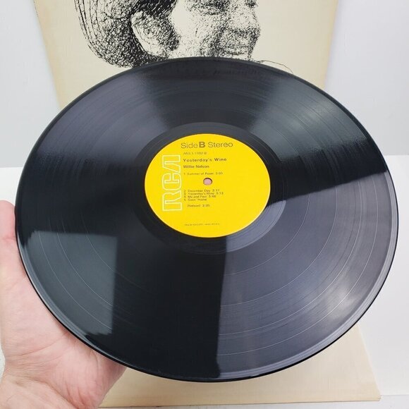 Willie Nelson Yesterday's Wine Vinyl Record 1971 RCA ANL1-1102 Country Stereo - Picture 3 of 9